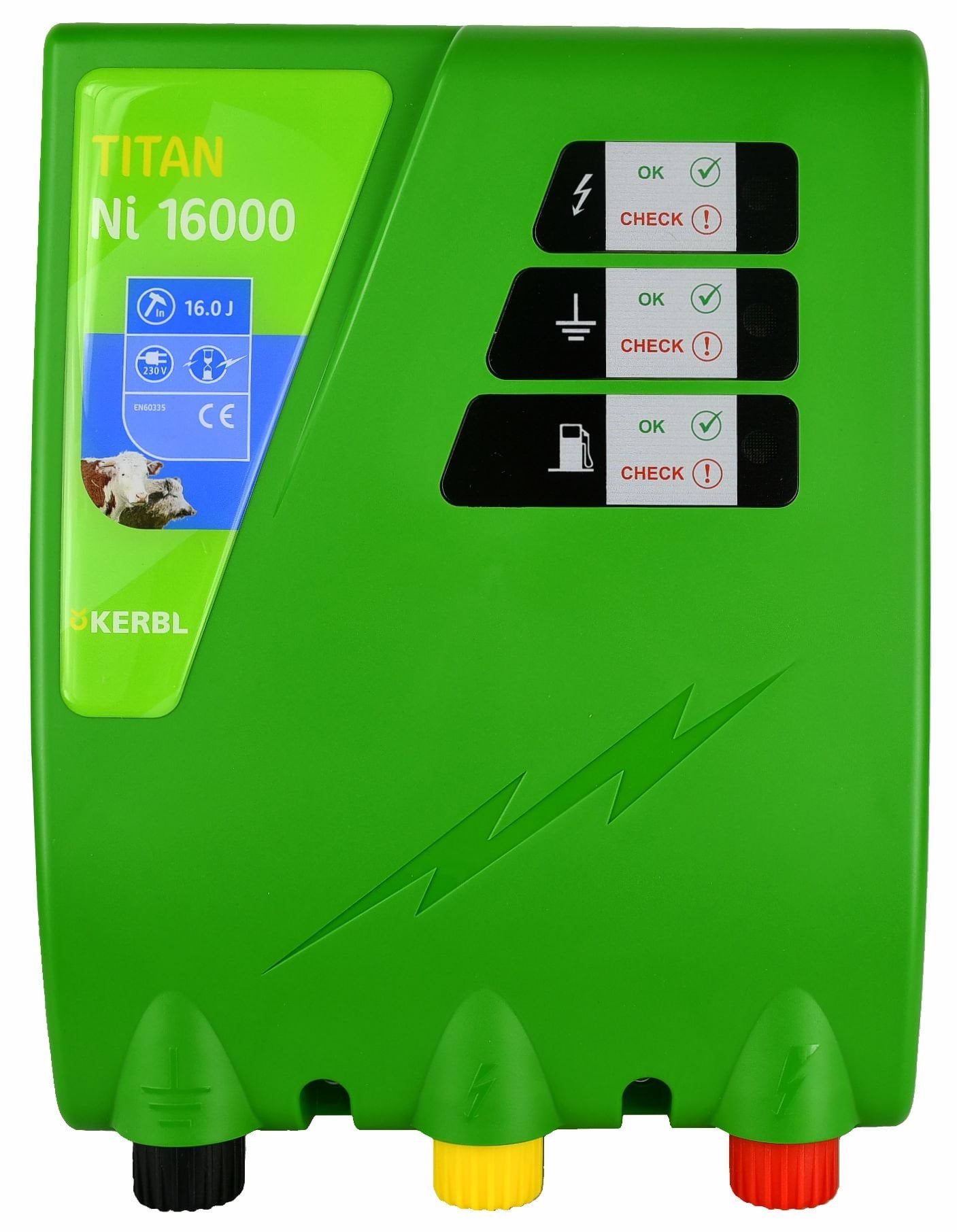 Elektryzator sieciowy TITAN Ni 16000, na dziki, dla koni, byków, bydła, owiec i kóz, 16 J, Kerbl - Cavalo